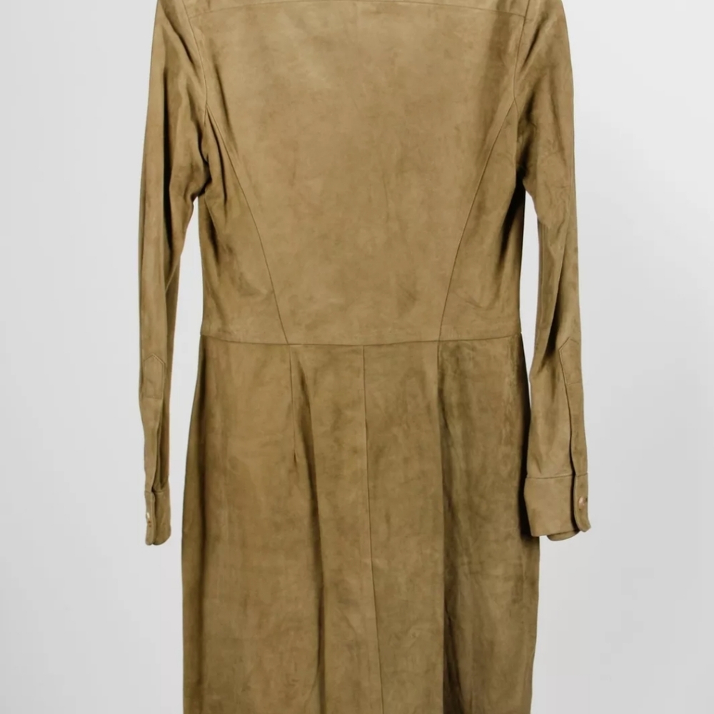 NWT Ralph Lauren PURPLE LABEL Sheep Suede Dress sz 4 - Picture 4 of 13